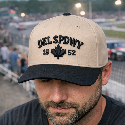 Delaware Hat D - Black/Tan solid snap back