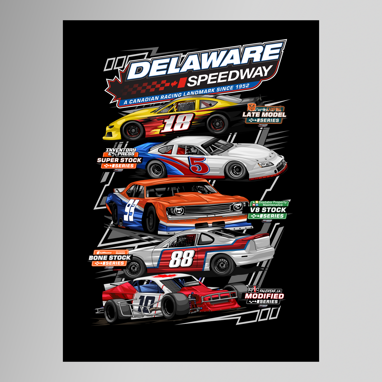 Delaware T-Shirt - Five Divisions - Black