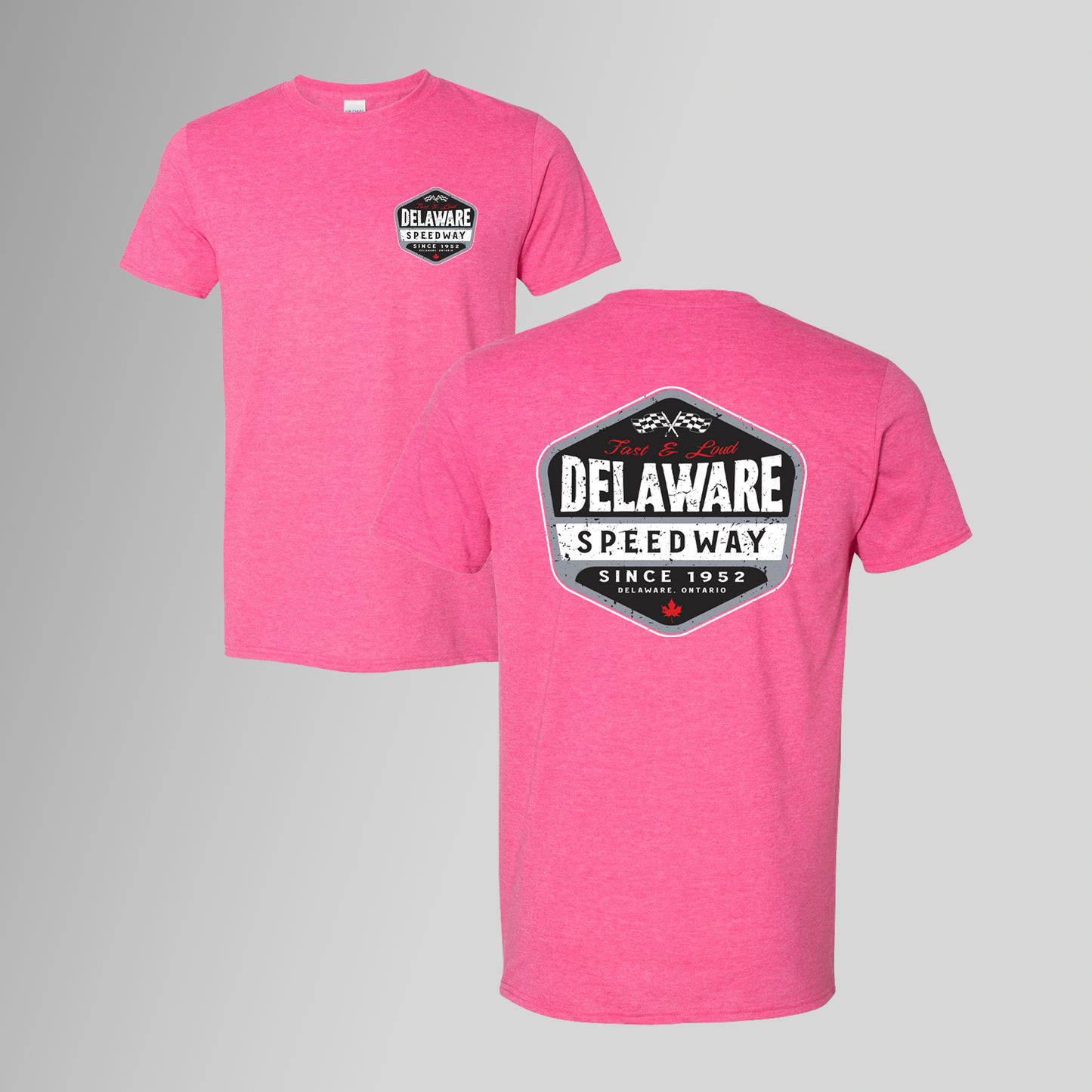 Delaware T-Shirt - Badge - Heather Heliconia