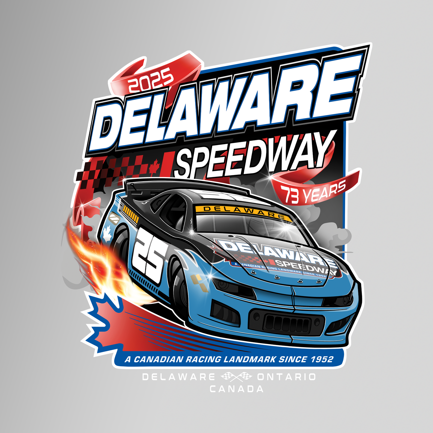 Delaware T-Shirt - Cartoon Car - Antique Saphire