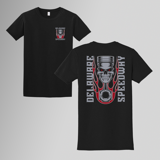 Delaware T-Shirt - Piston Skull - Black