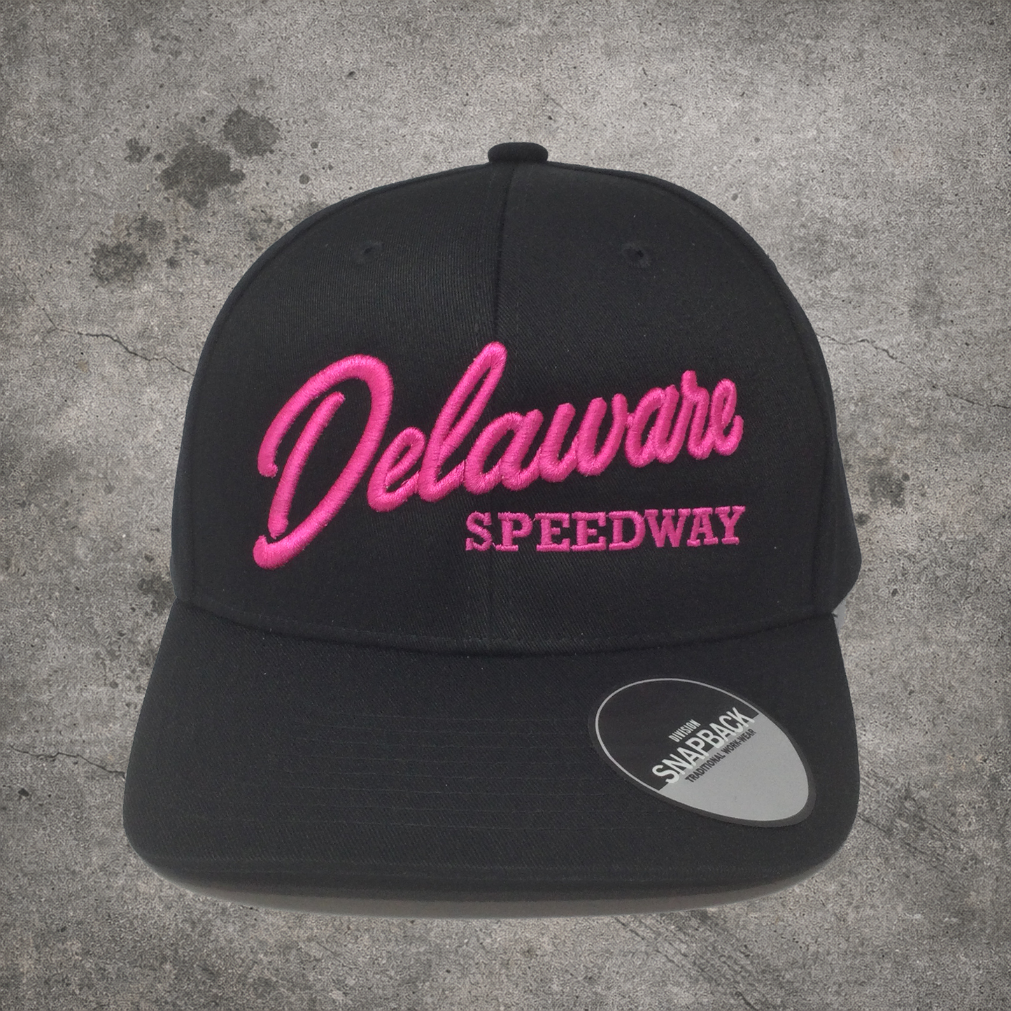 Delaware Hat H - Black solid snap back