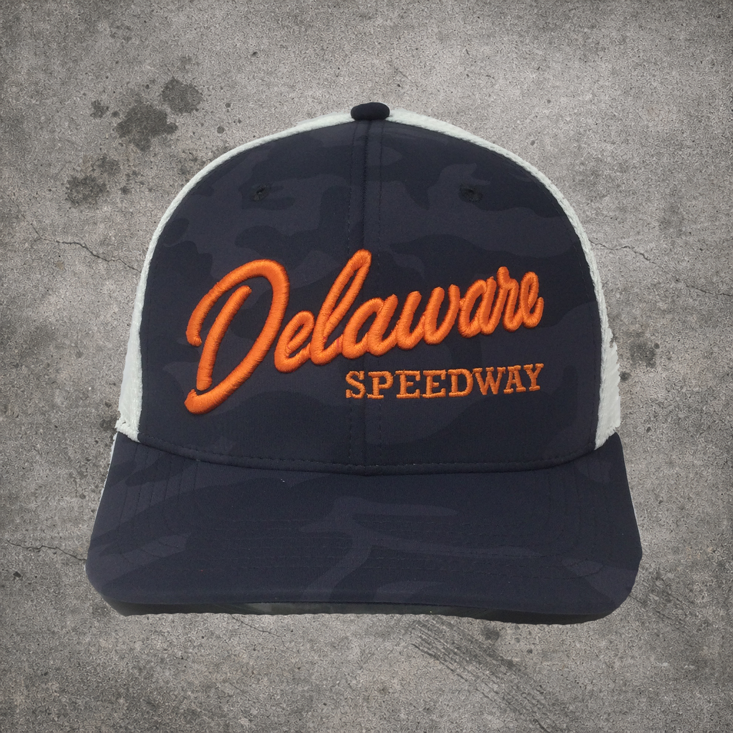 Delaware Hat G - Navy camo mesh snap back