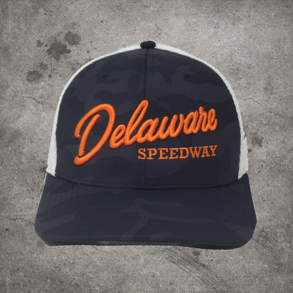 Delaware Hat G - Navy camo mesh snap back