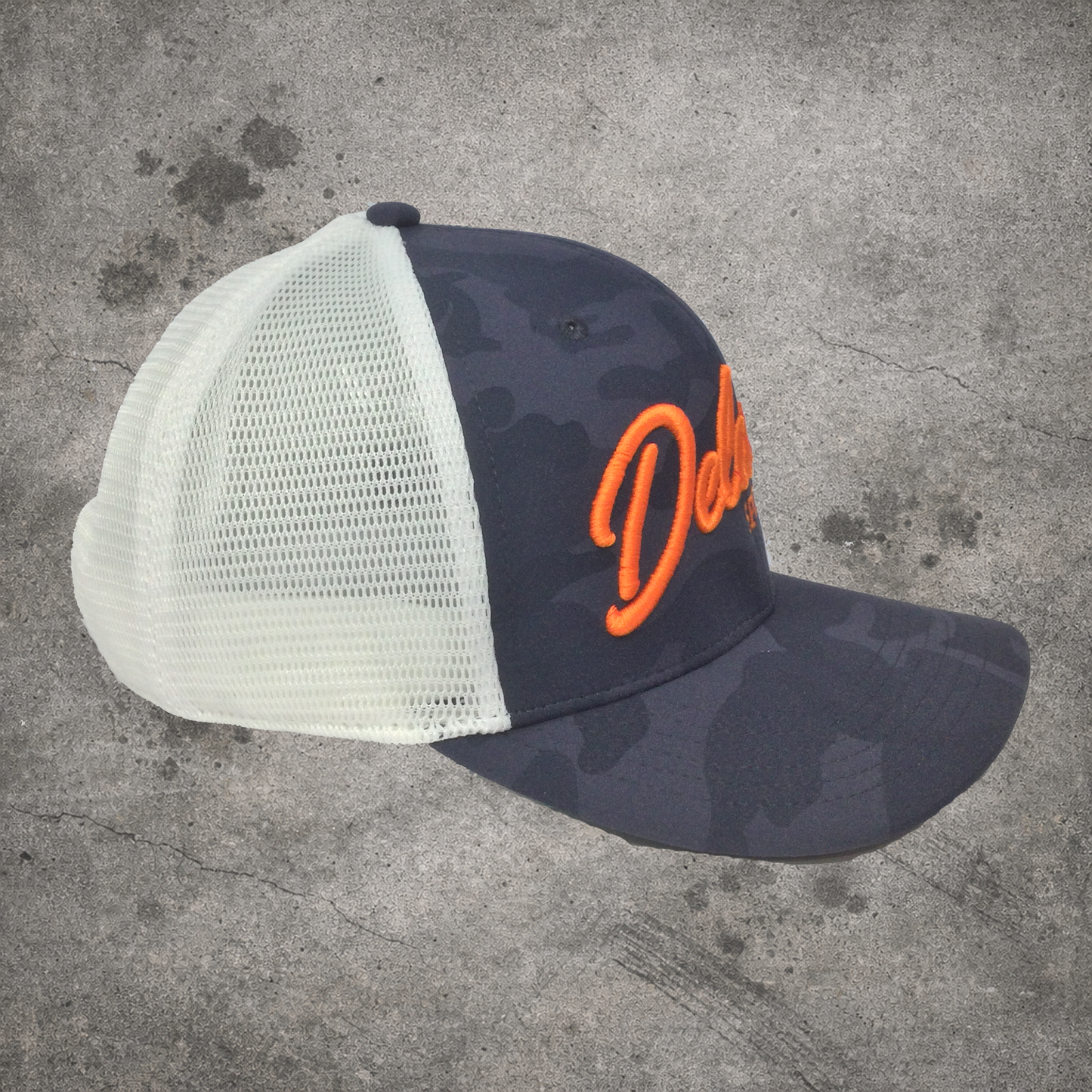 Delaware Hat G - Navy camo mesh snap back