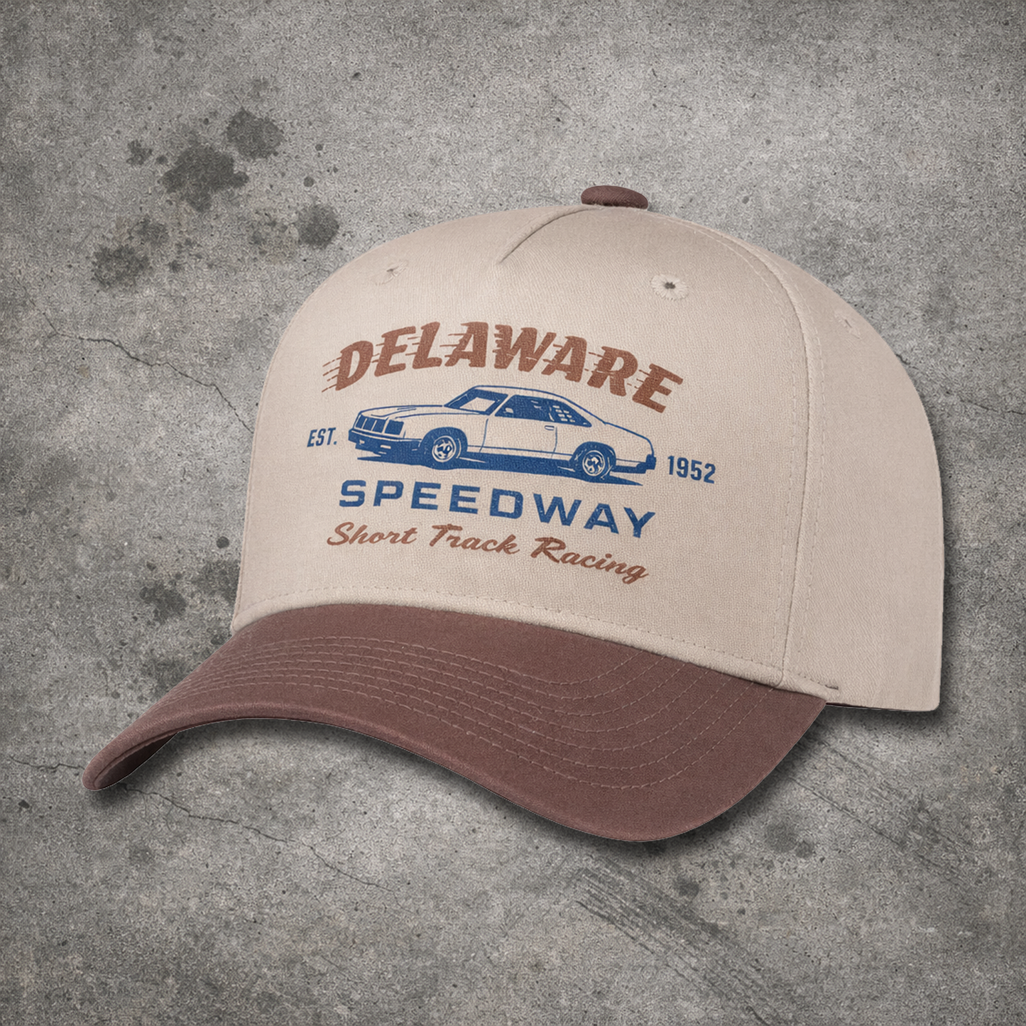Delaware Hat C - Brown/Brown solid snap back