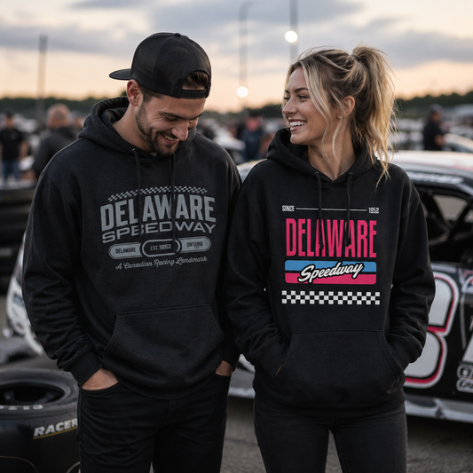 Delaware Hoodie - Arched - Charcoal Heather