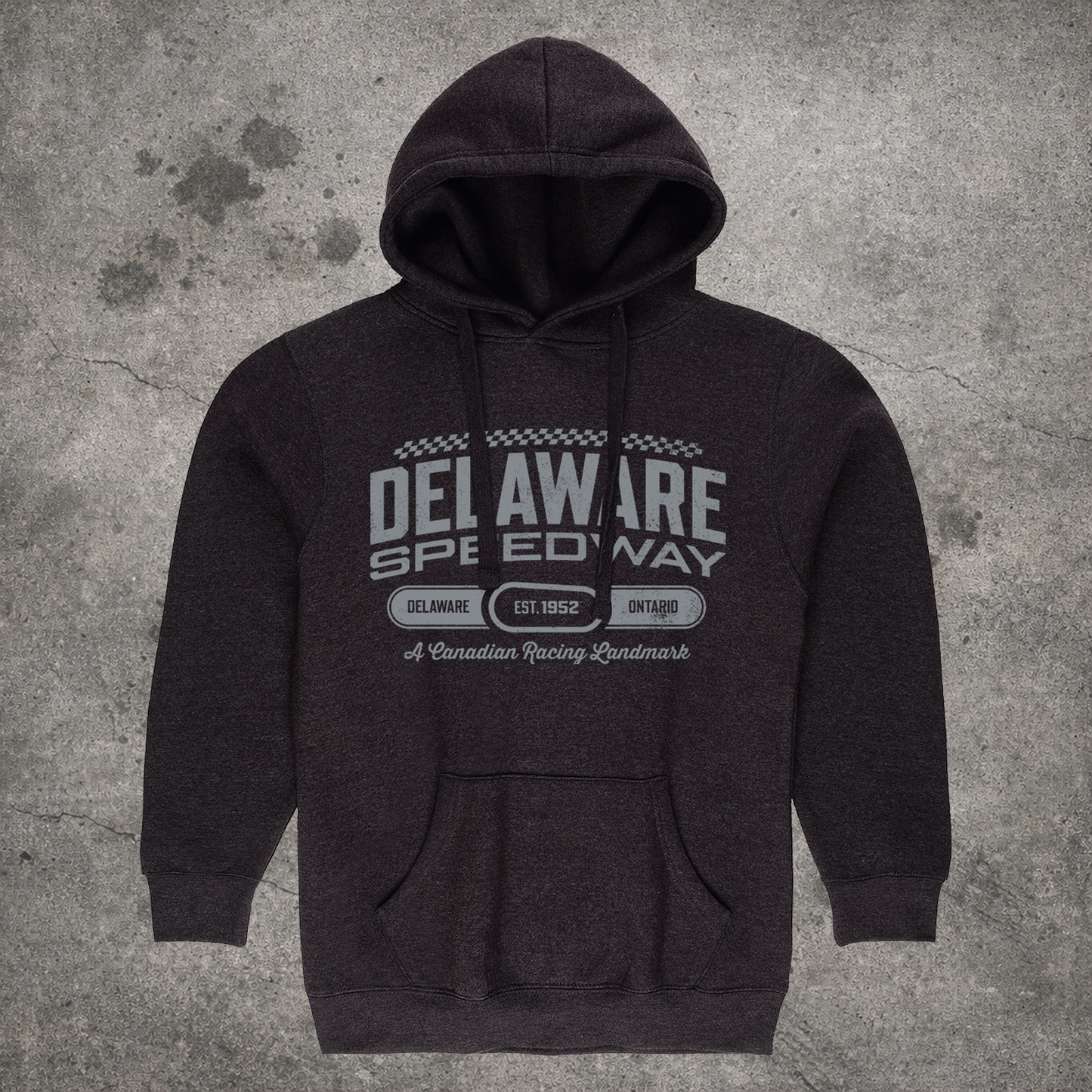 Delaware Hoodie - Arched - Charcoal Heather