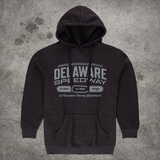 Delaware Hoodie - Arched - Charcoal Heather