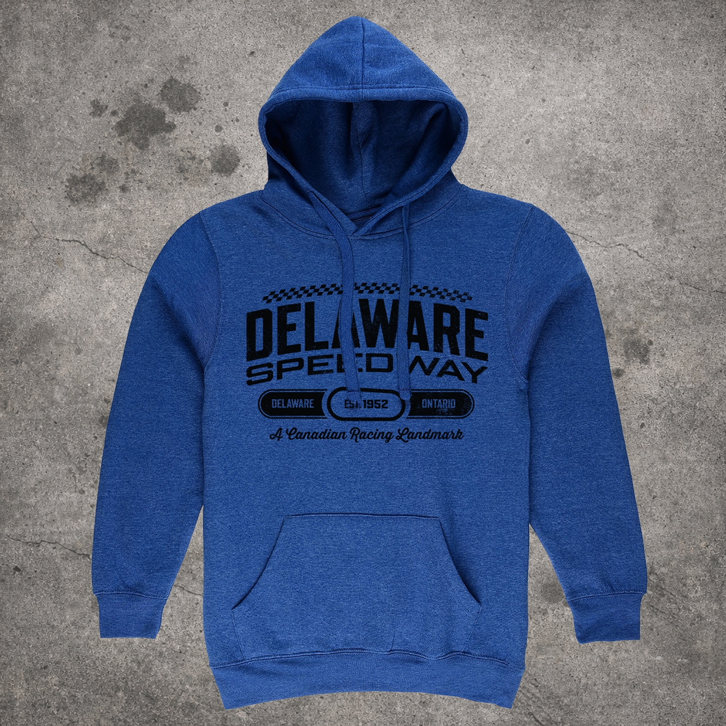 Delaware Hoodie - Arched - Royal Heather