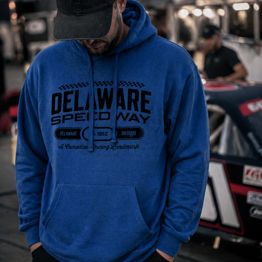 Delaware Hoodie - Arched - Royal Heather