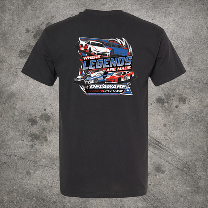 Delaware T-Shirt - Where Legends Are Made - Black