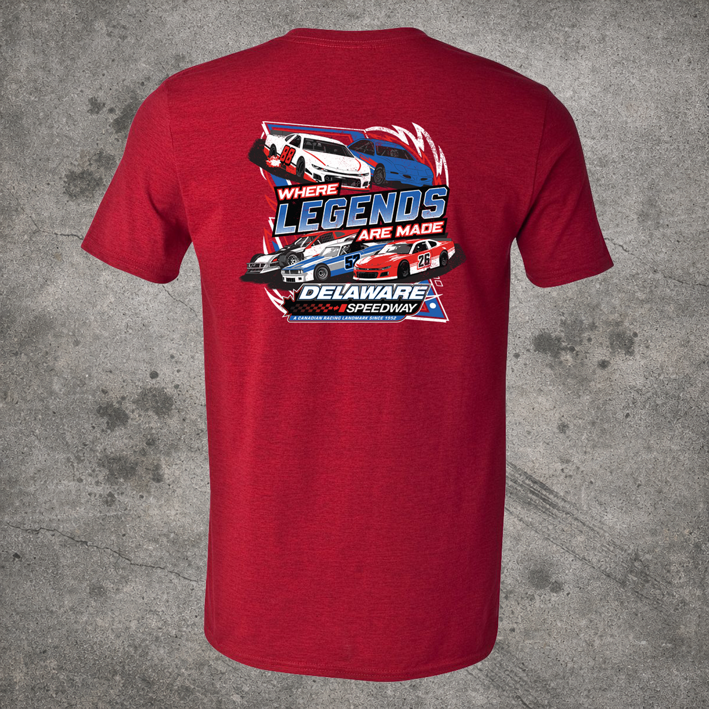 Delaware T-Shirt - Where Legends Are Made - Antique Cherry Red