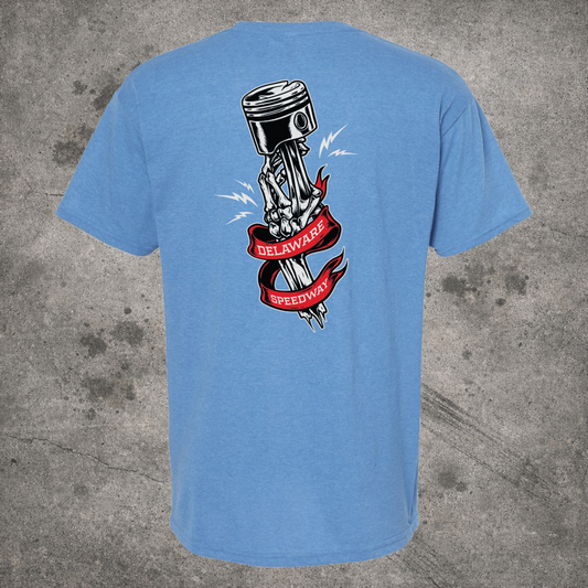 Delaware T-Shirt - Skeleton Hand - Light Blue