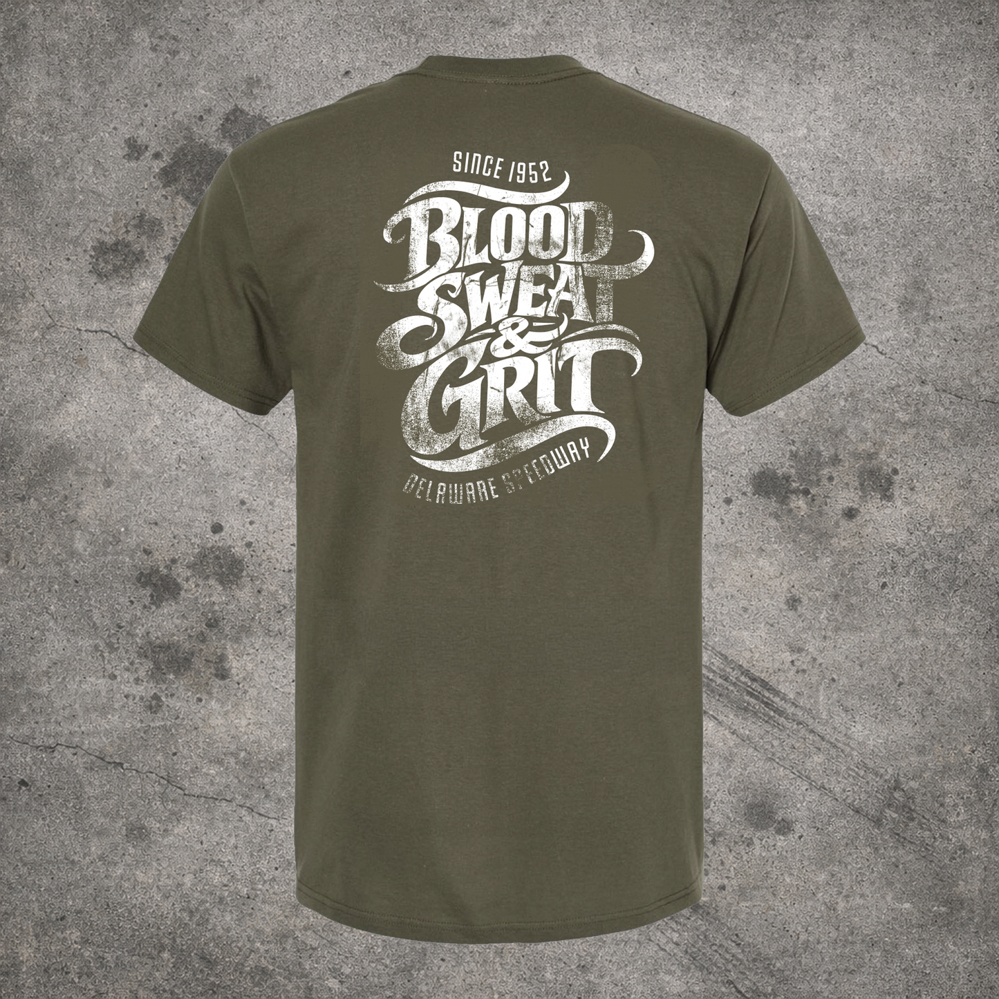 Delaware T-Shirt - Blood, Sweat & Grit - Heather Military Green