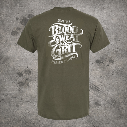 Delaware T-Shirt - Blood, Sweat & Grit - Heather Military Green