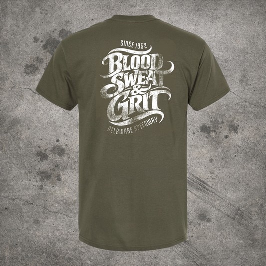 Delaware T-Shirt - Blood, Sweat & Grit - Heather Military Green