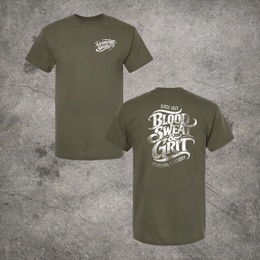 Delaware T-Shirt - Blood, Sweat & Grit - Heather Military Green